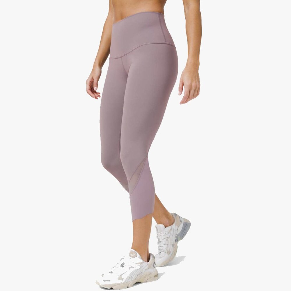 Lululemon Wunder Under Scallop Crop 24” Luxtreme High Rise Leggings Sz 12